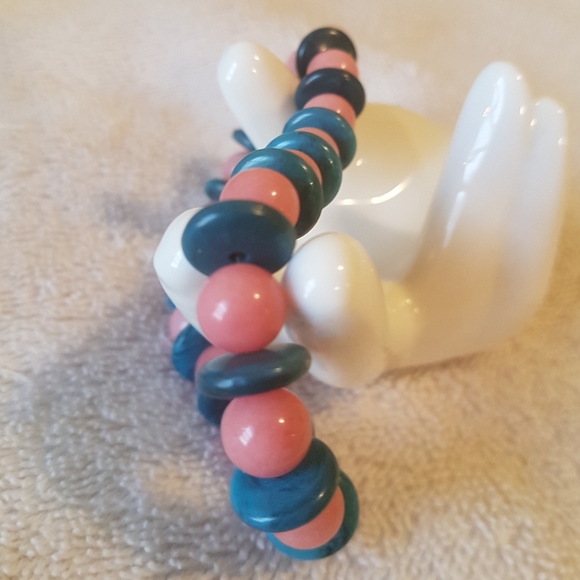 💗 Bubble Gum Morganite Beaded Bracelet - Picture 2 of 6